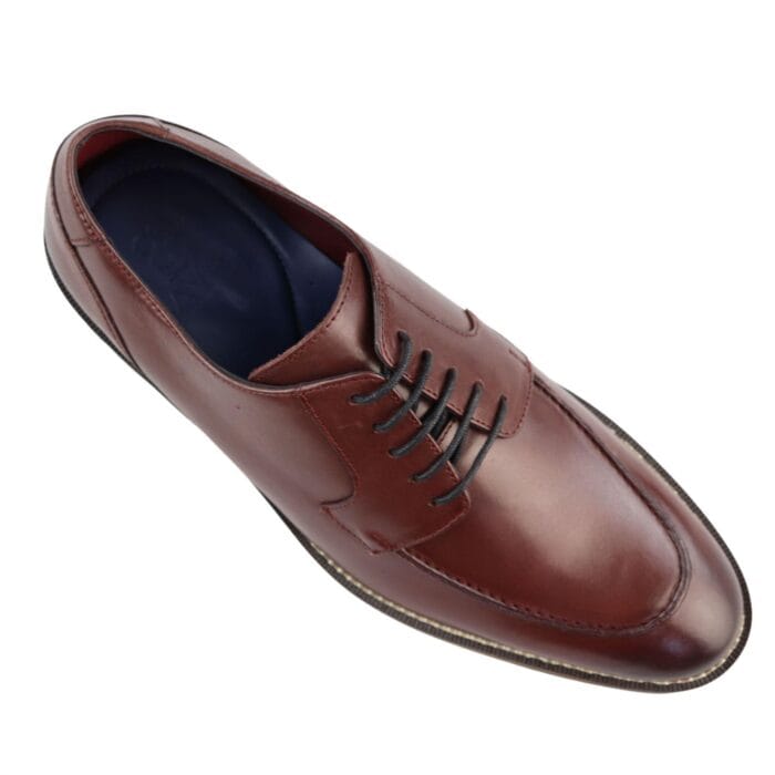 Mens Real Full Leather Welted Derby Shoes Smart Casual Black Wine Classic Vintage - Knighthood Store