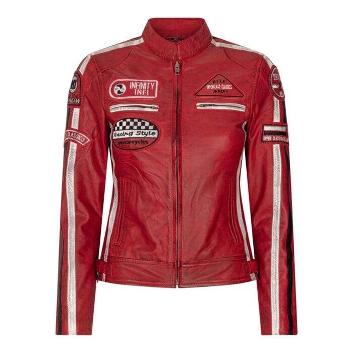 Women's Leather Motorcycle Biker Jacket - Knighthood Store