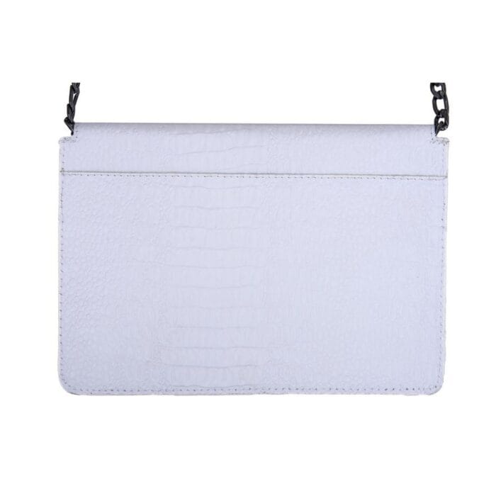 Womens Real Leather Buckle Hide Clutch Shoulder Bag Metal Chain Cross Body - Knighthood Store