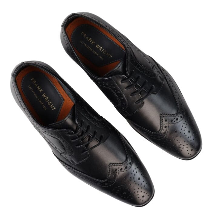 Mens Real Leather Smart Shoes Laced Brogue Shoes Black Brown Classic Gatsby Dress - Knighthood Store