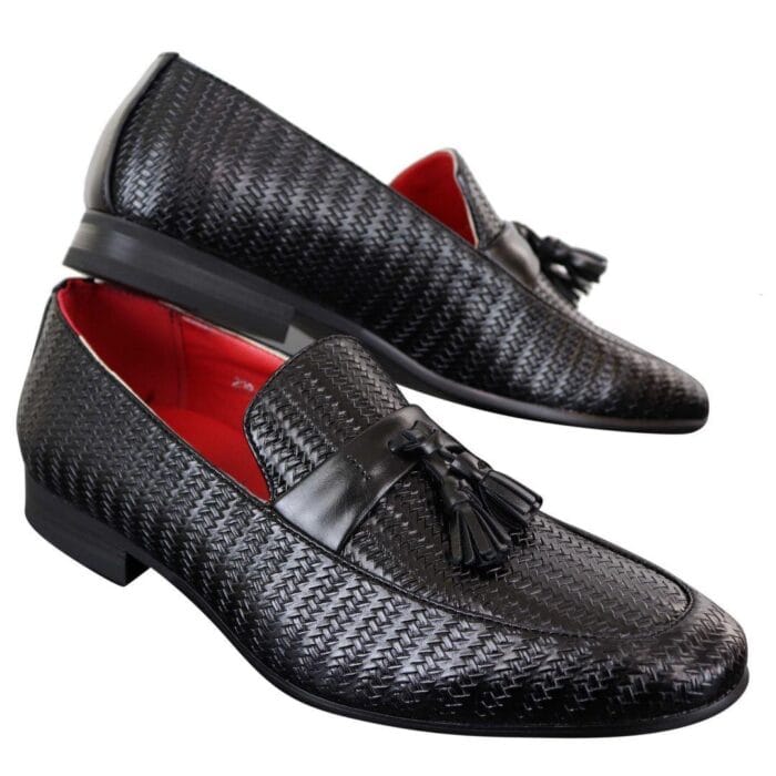 Mens Classic Vintage Tassel PU Leather Driving Shoes Loafers Smart Casual - Knighthood Store
