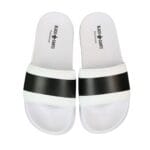 Mens Black White Stripes Spikes Flip Flops Slippers Summer Beach Casual Walking - Knighthood Store