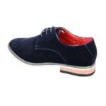 Mens Suede Smart Casual Oxford Shoes Laced Brown Black Blue - Knighthood Store