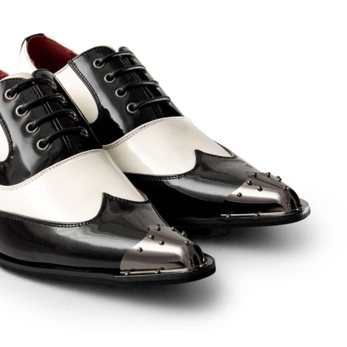 Mens Metal Toe Pointed Shoes Suede Leather Patent Laced Cowboy Italian Dancing - Knighthood Store
