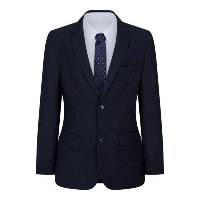Boys Navy Blue 5 Piece Suit Blazer Waistcoat Shirt Tie Trousers Wedding Party - Knighthood Store