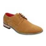 Mens Suede Smart Casual Oxford Shoes Laced Brown Black Blue - Knighthood Store