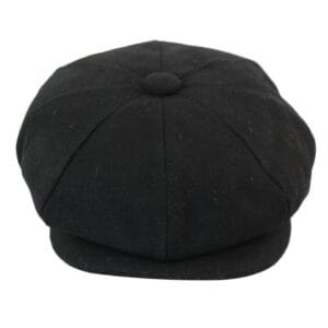 Mens Tweed Newsboy Cap Blinders Baker Boy Flat Grandad Hat 8 Panel Plain - Knighthood Store