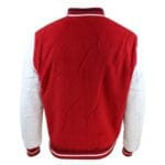 Mens Baseball Varsity Letterman College Fleece Jacket Badge PU Leather Sleeves - Knighthood Store