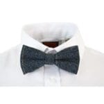 Mens Tweed Herringbone Textured Velvet Marc Darcy Bow Ties Vintage Retro - Knighthood Store