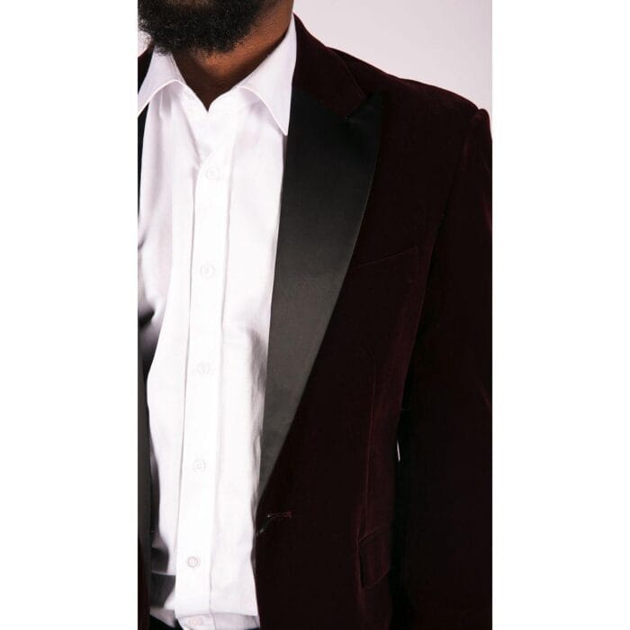 Mens Soft Velvet Black Navy 1 Button Dinner Jacket Tuxedo Blazer Smart Casual Fit - Knighthood Store