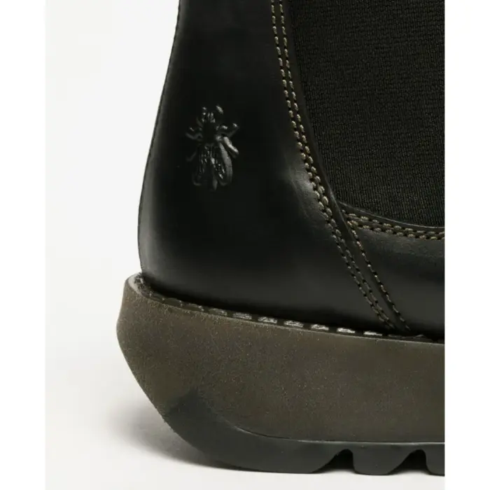 SALV195 - Women's Wedge Heel Leather Chelsea Ankle Boots - Image 4