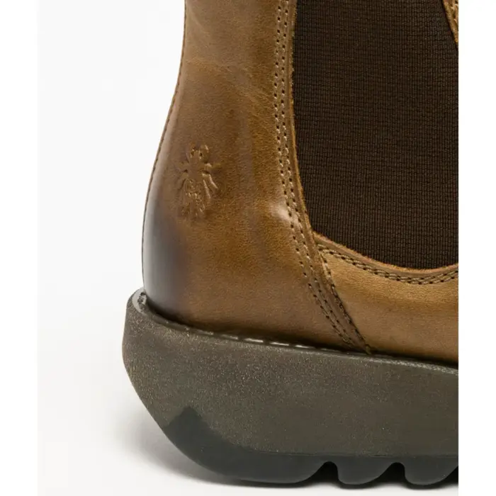SALV195 - Women's Wedge Heel Leather Chelsea Ankle Boots - Image 18