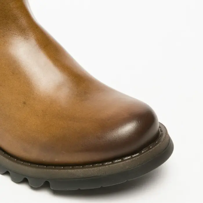 SALV195 - Women's Wedge Heel Leather Chelsea Ankle Boots - Image 17