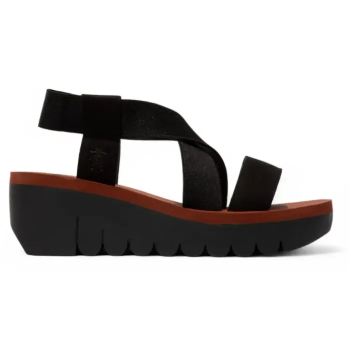 YABI922FLY - Women's Wedge Heel Leather Sandals - Image 1