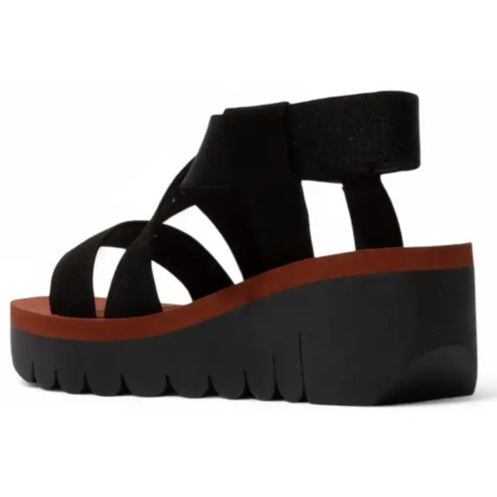 YABI922FLY - Women's Wedge Heel Leather Sandals - Image 3