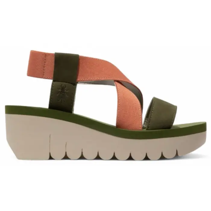 YABI922FLY - Women's Wedge Heel Leather Sandals - Image 5