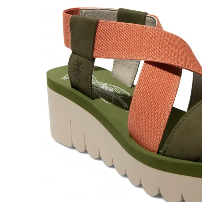 YABI922FLY - Women's Wedge Heel Leather Sandals - Image 8