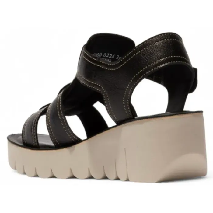 YUDD236FLY - Women's Wedge Heel Leather Sandals - Image 3