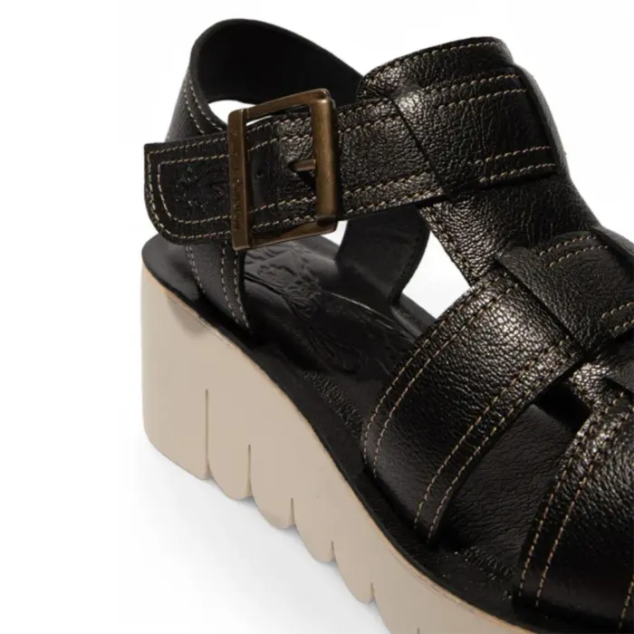 YUDD236FLY - Women's Wedge Heel Leather Sandals - Image 4