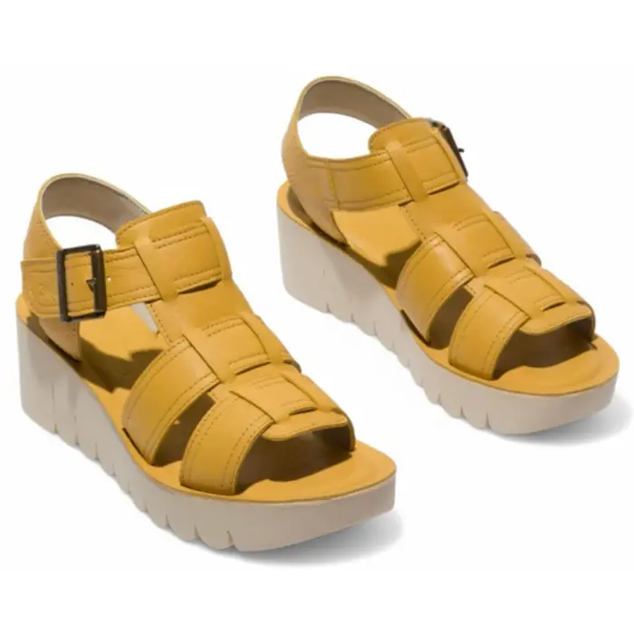 YUDD236FLY - Women's Wedge Heel Leather Sandals - Image 6
