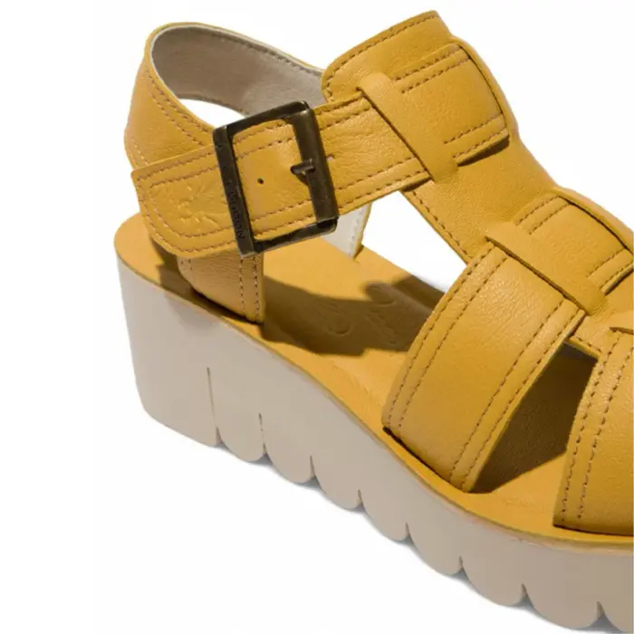 YUDD236FLY - Women's Wedge Heel Leather Sandals - Image 8