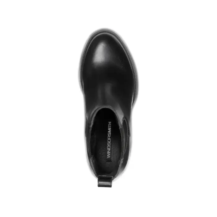 Varsity - Women's Block Heel Leather Chelsea Boots - Image 4