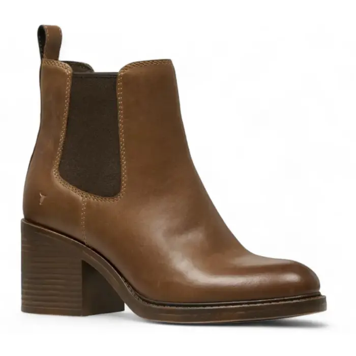 Varsity - Women's Block Heel Leather Chelsea Boots - Image 7