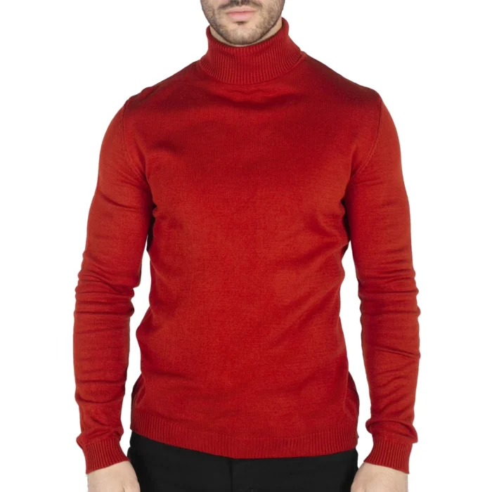 Mens Polar Neck Jumper Roll Neck High Turtle Neck Slim Fit Light Weight - Image 30