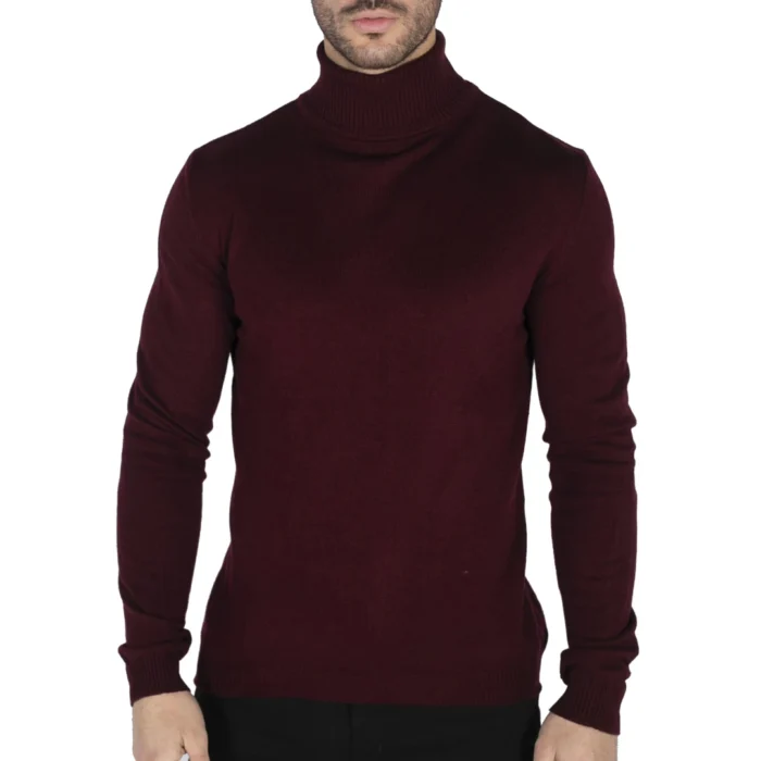 Mens Polar Neck Jumper Roll Neck High Turtle Neck Slim Fit Light Weight - Image 9