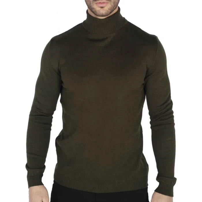 Mens Polar Neck Jumper Roll Neck High Turtle Neck Slim Fit Light Weight - Image 27