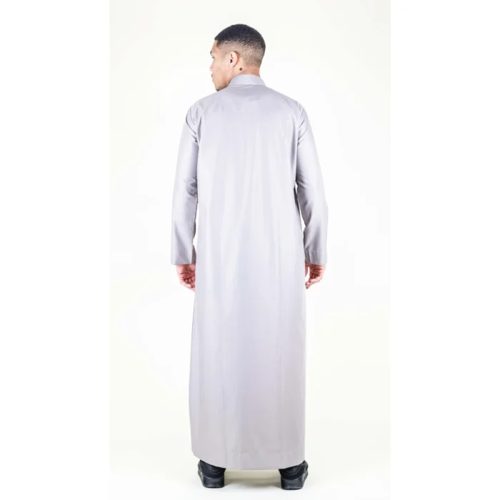 Mens Thobe Jubba Nehru Stand Collar Islamic Clothing Muslim Cotton Kaftan Dress Robe Saudi - Image 22