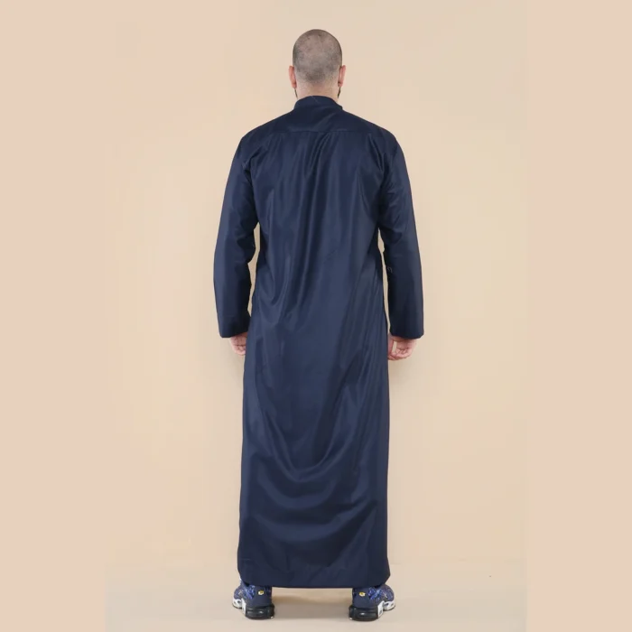 Mens Thobe Jubba Nehru Stand Collar Islamic Clothing Muslim Cotton Kaftan Dress Robe Saudi - Image 29