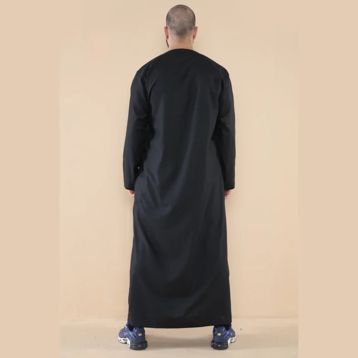 Mens Thobe Jubba Islamic Clothing Muslim Kaftan Emirati Omani Robe Arab Tassel - Image 3