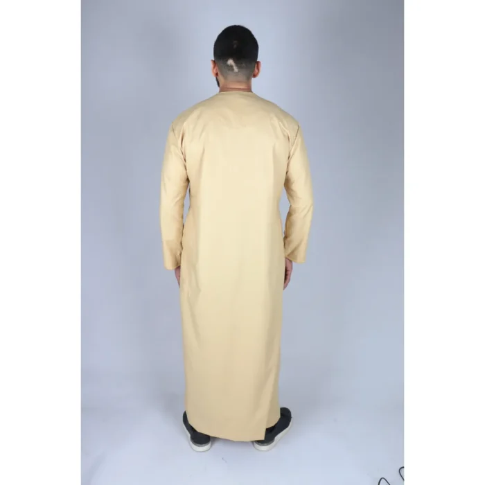 Mens Thobe Jubba Islamic Clothing Muslim Kaftan Emirati Omani Robe Arab Tassel - Image 21