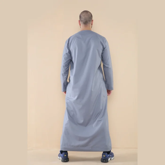 Mens Thobe Jubba Islamic Clothing Muslim Kaftan Emirati Omani Robe Arab Tassel - Image 27