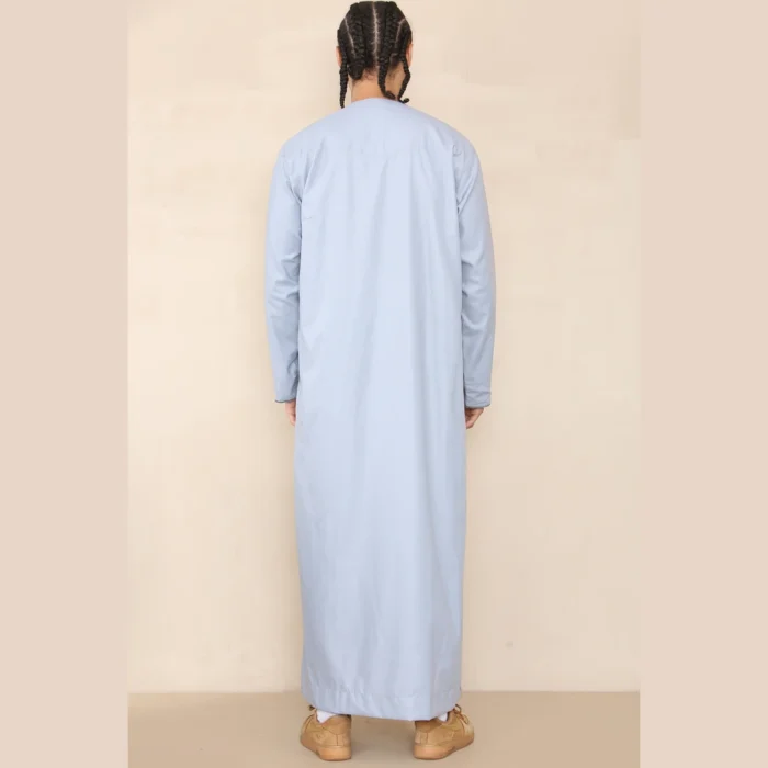 Mens Thobe Jubba Islamic Clothing Muslim Kaftan Emirati Omani Robe Arab Tassel - Image 33