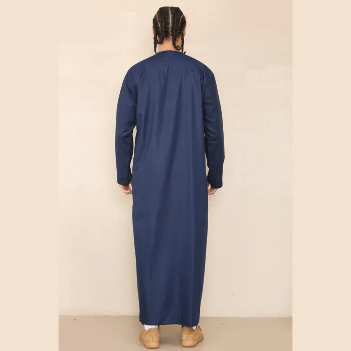 Mens Thobe Jubba Islamic Clothing Muslim Kaftan Emirati Omani Robe Arab Tassel - Image 46