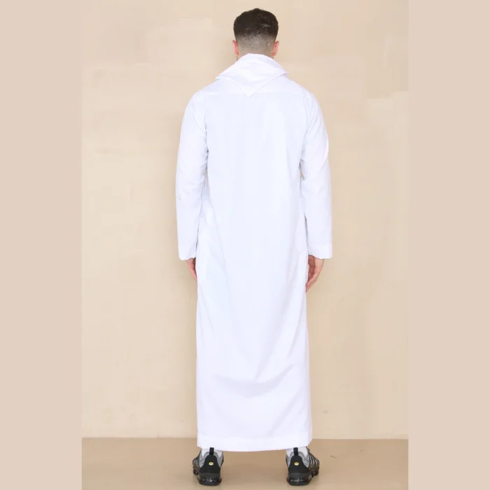 Mens Hooded Thobe Hood Jubba Nehru Stand Collar Islamic Clothing Muslim Kaftan Robe Saudi Slim Regular Fit - Image 20