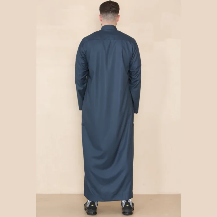 Mens Thobe Jubba Nehru Stand Collar Islamic Clothing Muslim Kaftan Eid Robe Saudi Slim Regular Fit - Image 14
