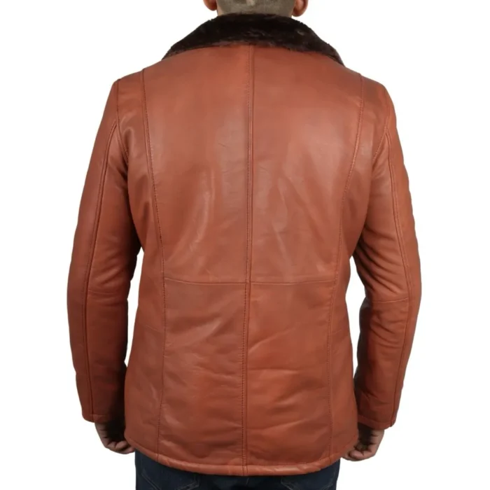 Men's Fur Lining Blazer Coat Jacket Real Leather - Image 15