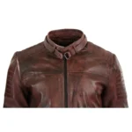 Aviatrix Mens Genuine Real Leather Black Biker Jacket Retro Vintage Tailored Fit - Image 10