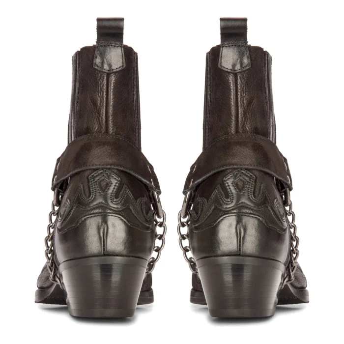 Mens Western Cowboy Boots Vintage Pointed Knight Ankle Country Boot Riding Real Leather - Image 3