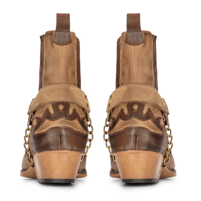 Mens Western Cowboy Boots Vintage Pointed Knight Ankle Country Boot Riding Real Leather - Image 8