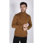 Mens Polar Neck Jumper Roll Neck High Turtle Neck Slim Fit Light Weight - Image 13