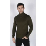 Mens Polar Neck Jumper Roll Neck High Turtle Neck Slim Fit Light Weight - Image 28