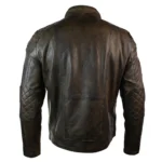 Mens Vintage Antique Brown Biker Style Real Leather Jacket Retro Casual Design - Image 4