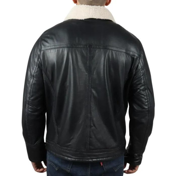 Men's Puffer Quilted Aviator Bomber Flying Fleece Lining Jacket - Image 7