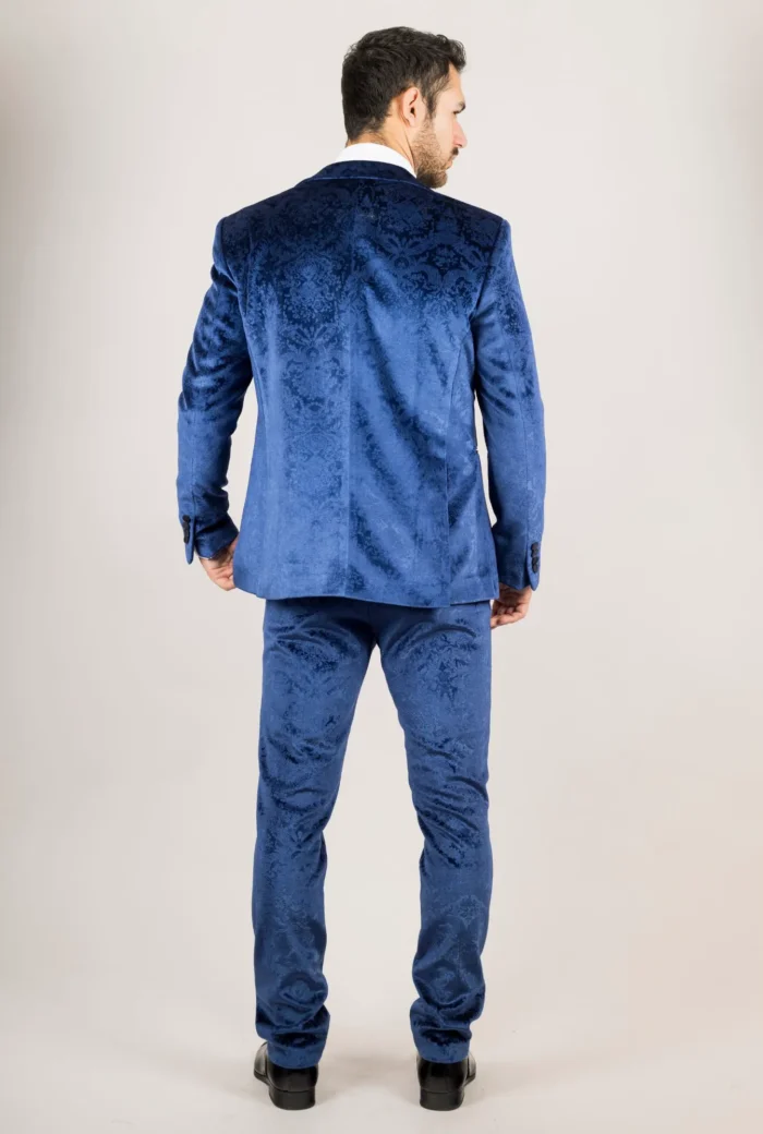 TruClothing AK-27 - Men's Blue 3 Piece Wedding Tuxedo Suit - Image 6