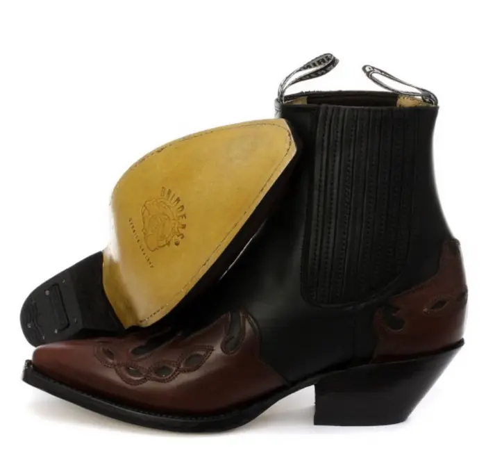 Mens Cowboy Boots Pointed Tan Brown Grinders Arizona Real Leather Western - Image 2