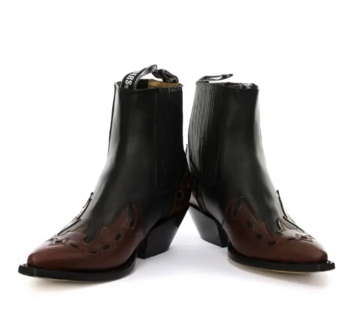 Mens Cowboy Boots Pointed Tan Brown Grinders Arizona Real Leather Western - Image 3